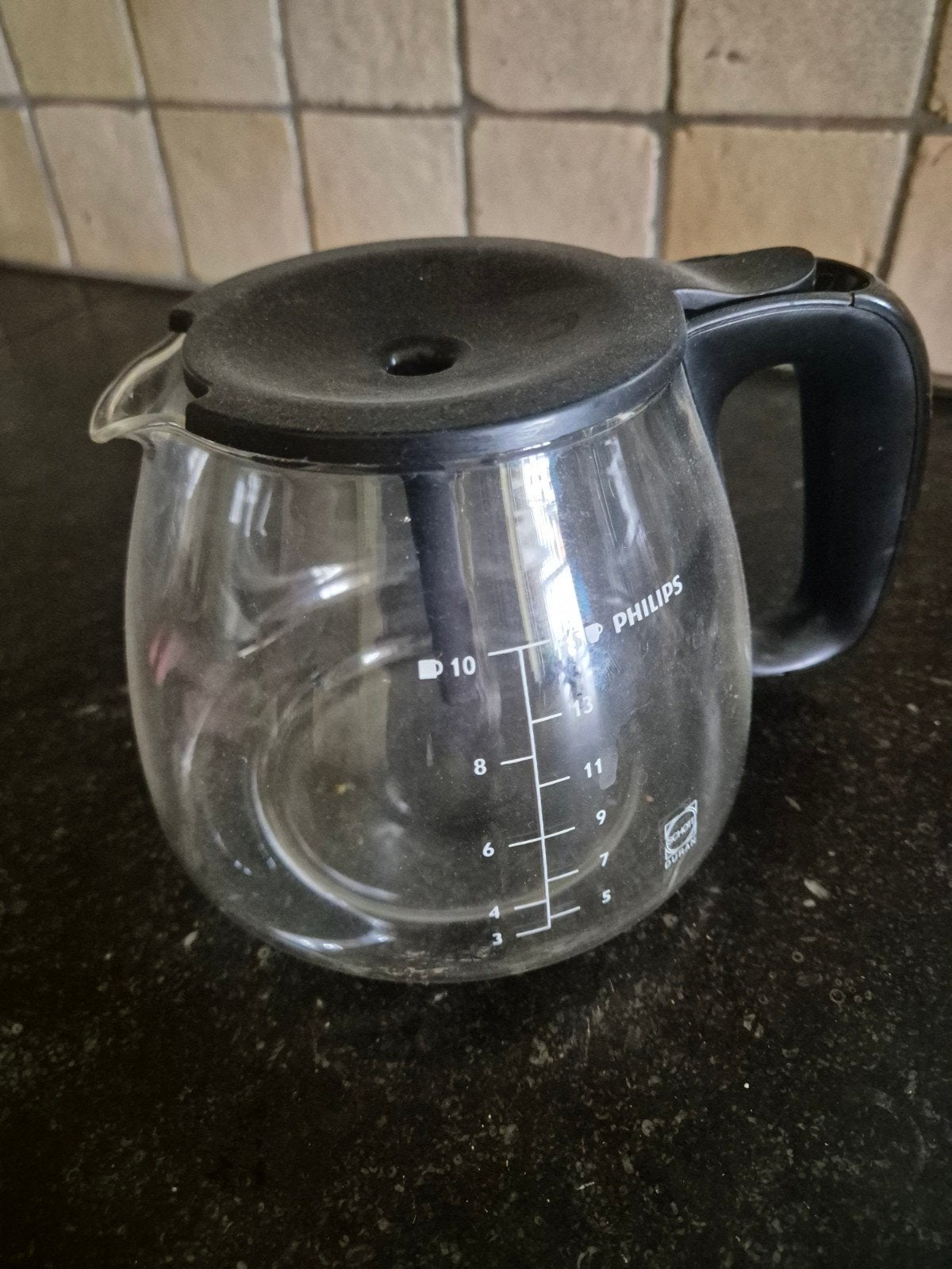 Glazen koffiekan Philips - 1.2 liter, 10 kopjes of meer, Ophalen of Verzenden, Gebruikt, Overige modellen