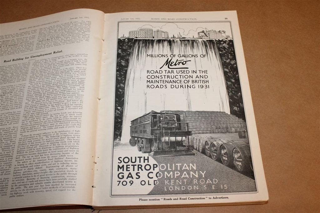 Roads and Road Construction 1932 — Wegenbouw Techniek, Boeken, Ophalen of Verzenden, Gelezen, Bouwkunde