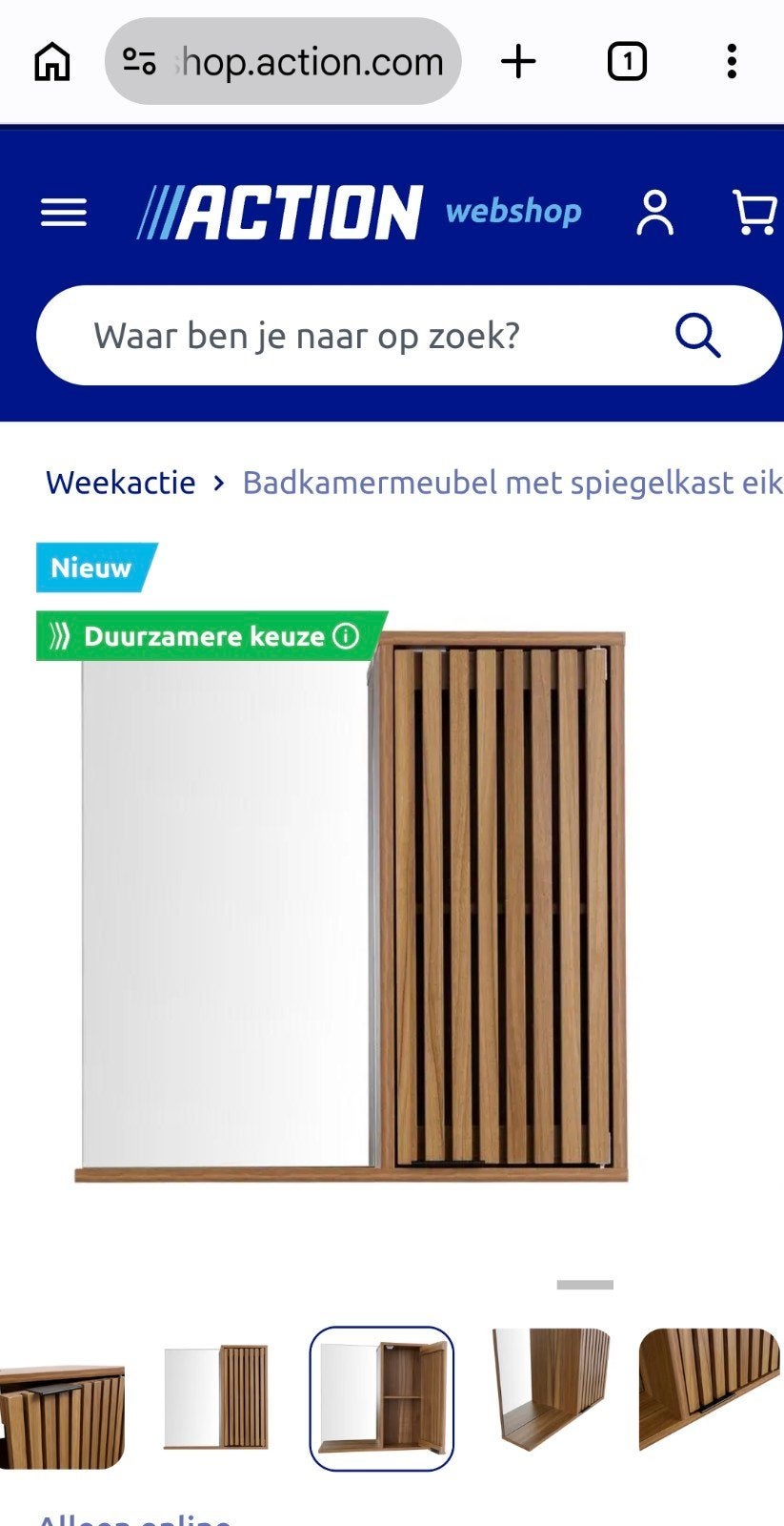 badkamerkast, Huis en Inrichting, Ophalen, Spiegelkast, Nieuw, 50 tot 100 cm