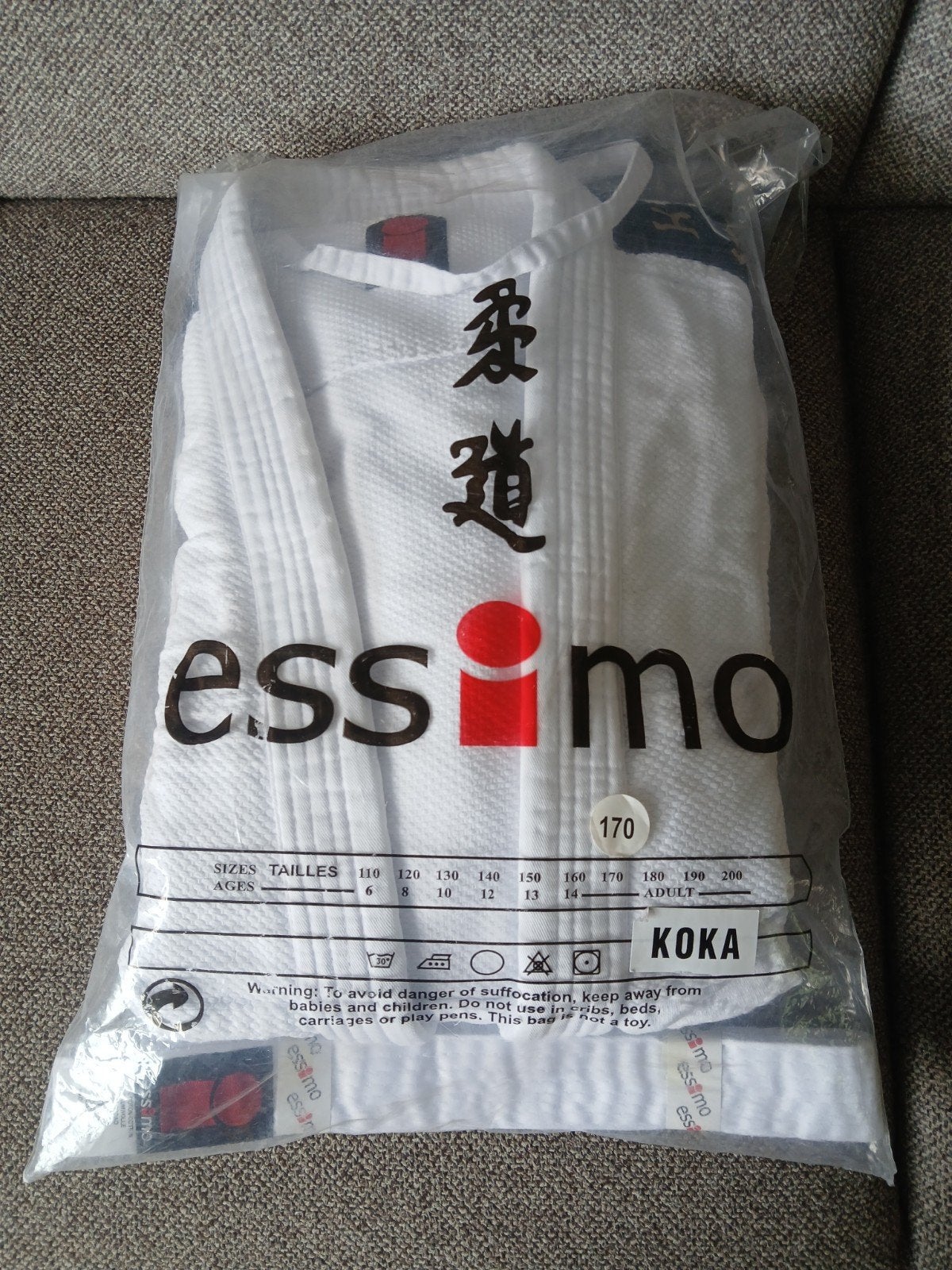 Essimo judopak type Koka maat 170, Maat S, Ophalen of Verzenden, Gebruikt, Judo