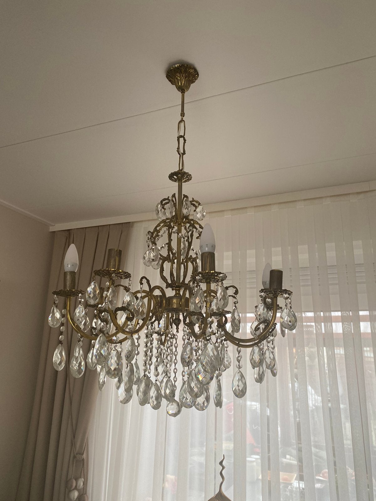 Kristal kroon lamp  Twee stuk een prijs, Ophalen of Verzenden, Zo goed als nieuw