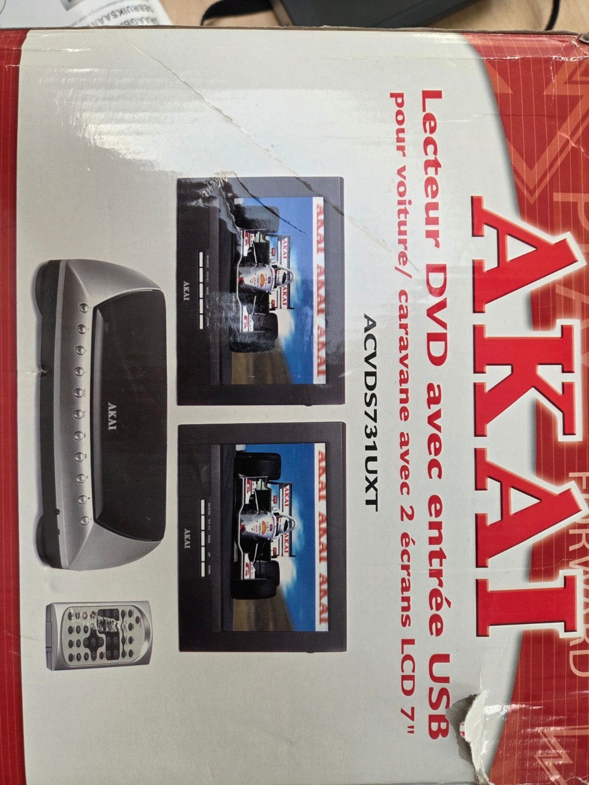 Akai Acvds731uxt draagbare dvd speler voor auto, Audio, Tv en Foto, Dvd-spelers, Gebruikt, Draagbaar, Ophalen, Overige merken