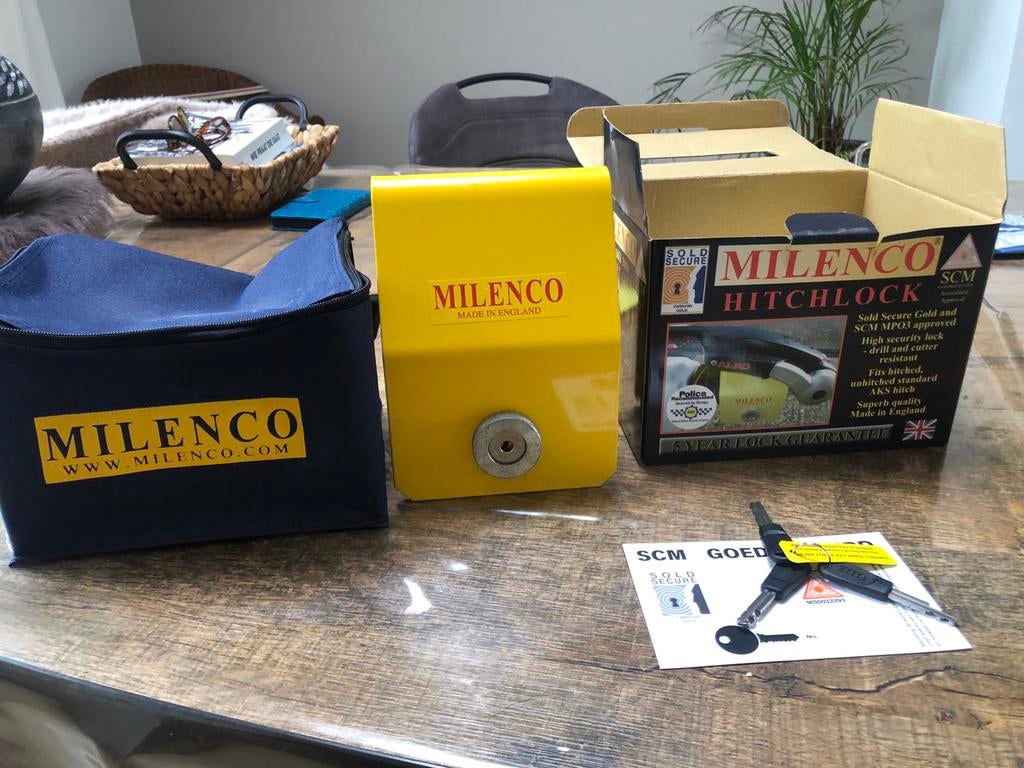 Milenco Hitchlock SCM gekeurd - caravan/aanhanger slot, Ophalen of Verzenden, Zo goed als nieuw