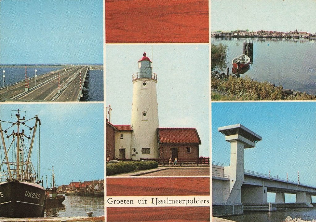Groeten uit IJsselmeerpolders, Ophalen of Verzenden, 1960 tot 1980, Ongelopen, Flevoland