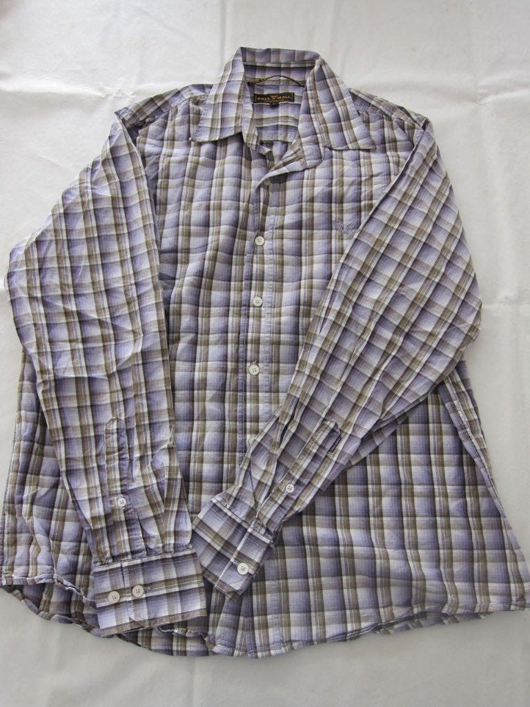 Pall mall blouse overhemd pme legend m paars geruit heren, Kleding | Heren, Overhemden, Paars, Pall Mall PME Legend, Zo goed als nieuw