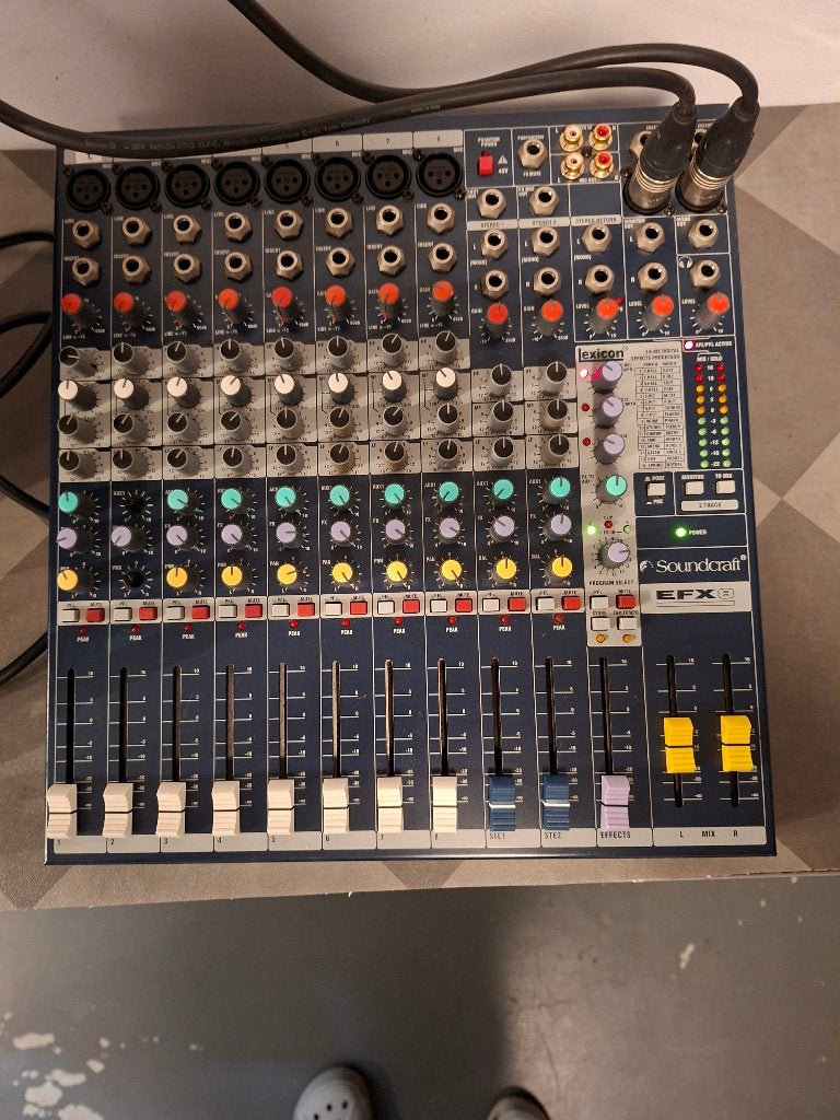 Soundcraft EFX8 mengpaneel, Ophalen of Verzenden, Gebruikt, 10 tot 20 kanalen