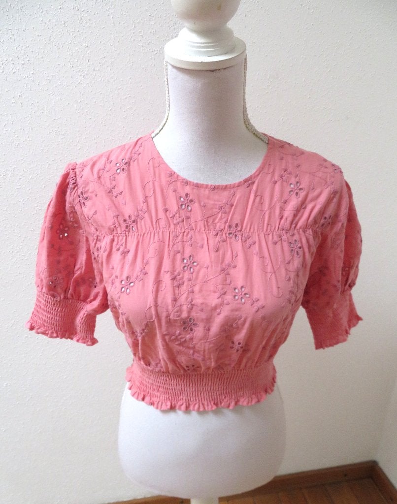 Z82 ZARA nieuwe korte blouse top roze M = 36, Zara, Nieuw, Ophalen of Verzenden, Korte mouw