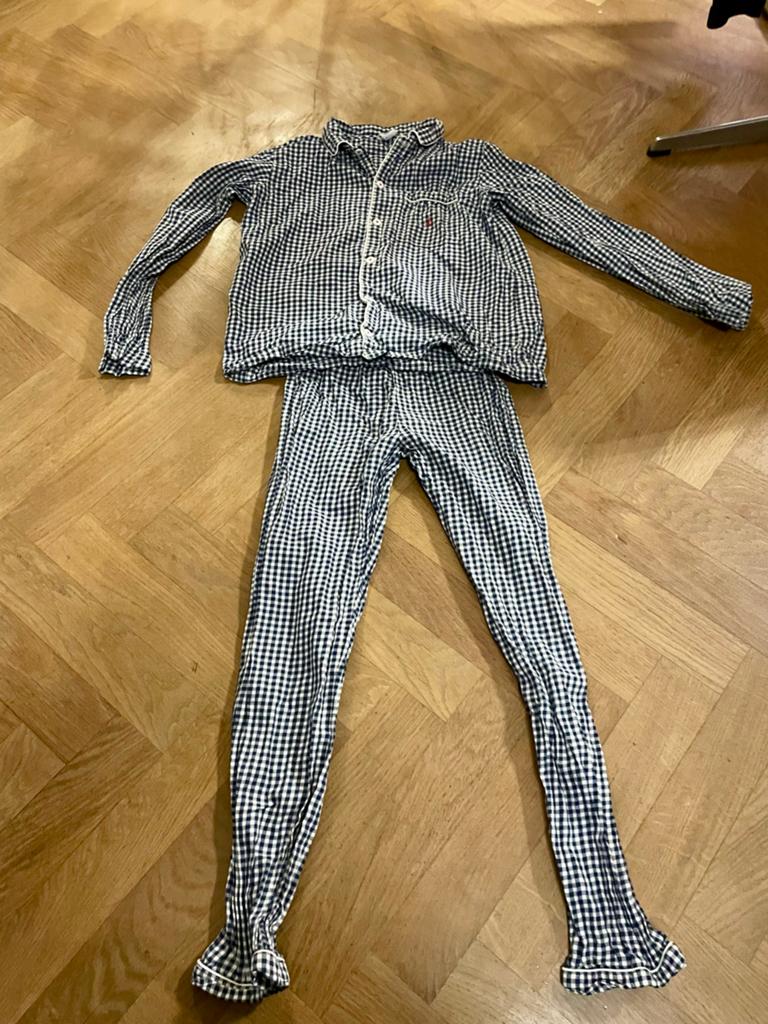 Pyjama set Petit Bateau - Geruit (maat 152cm), Kinderen en Baby's, Kinderkleding | Maat 152, Ophalen of Verzenden, Gebruikt, Jongen