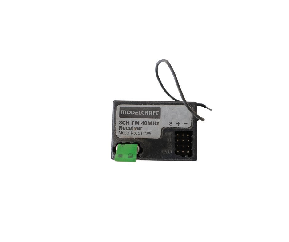 Modelcraft 3 channel FM 40mhz ontvanger + kristal rc, Verzenden, Gebruikt, Overige schalen, Onderdeel