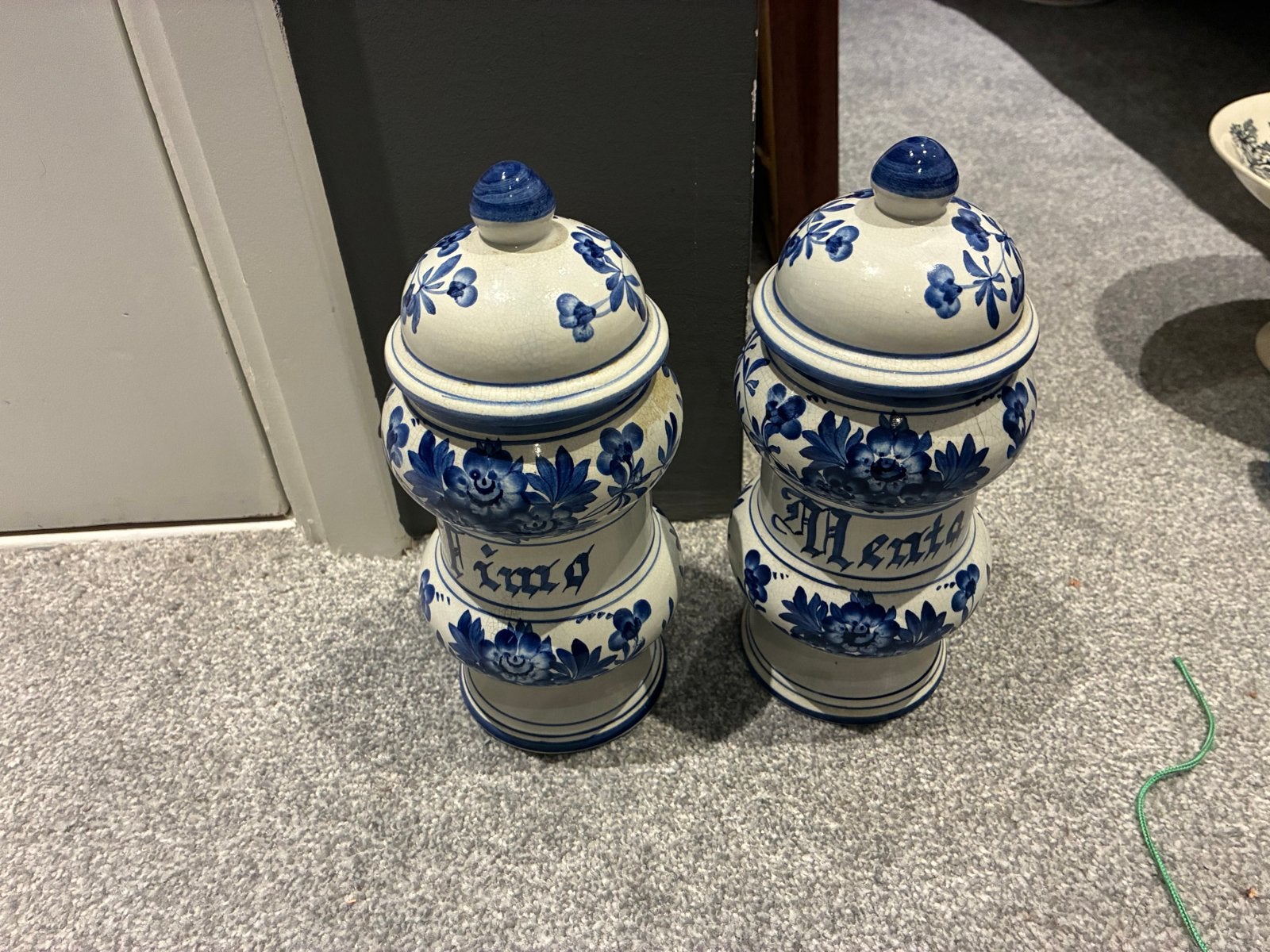Delfts Blauwe Kruidenpotten - Bassano, Ophalen of Verzenden
