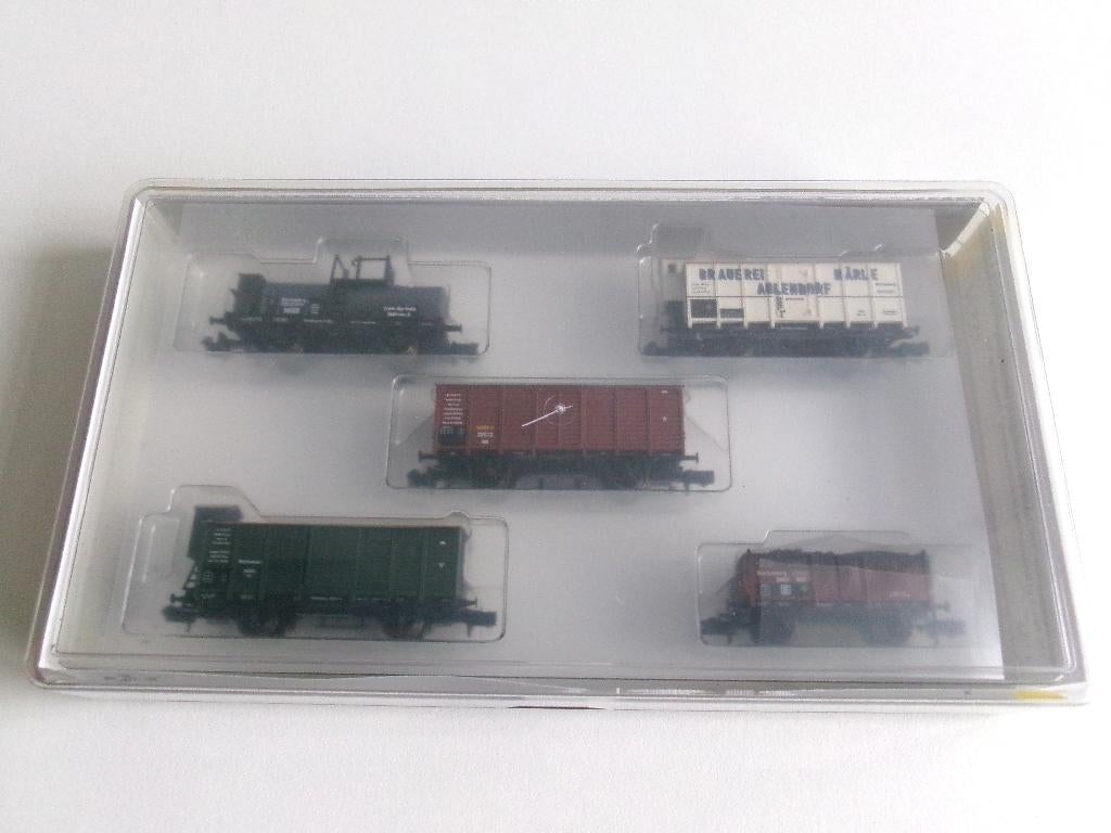Minitrix 15534 Set Van 5 Goederenwagons (in ovp), Gelijkstroom, Trix, Wagon, Ophalen of Verzenden