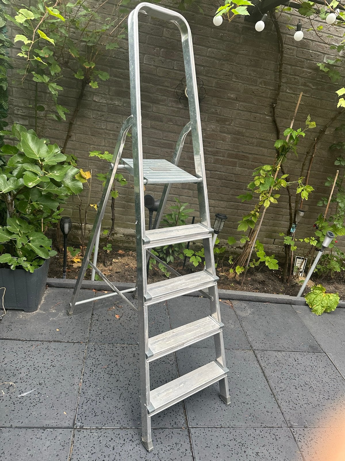 Excelsior Aluminium Huishoudtrap - 5 Treden, Ophalen of Verzenden, Gebruikt, Trap, Minder dan 2 meter
