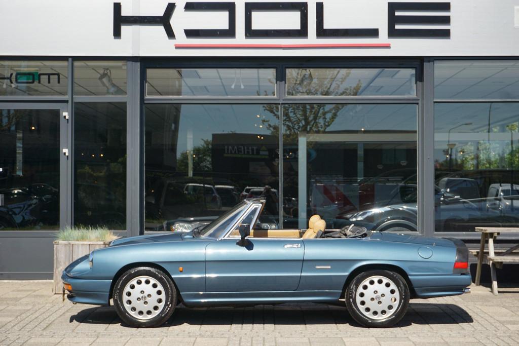 Alfa Romeo Spider 2.0 QV, Auto's, Alfa Romeo, Gebruikt, Cabriolet, Blauw, Spider