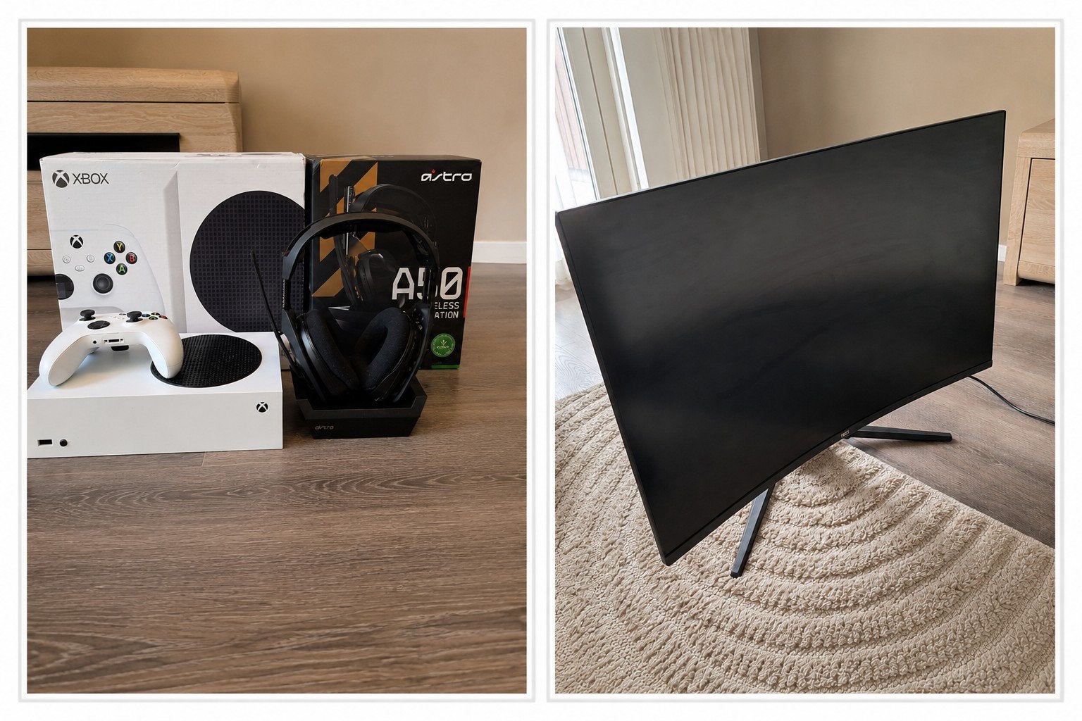 Xbox Series S + Astro A50 + HKC 32" Curved Gaming Monitor, Ophalen of Verzenden, Zo goed als nieuw, Xbox Series S