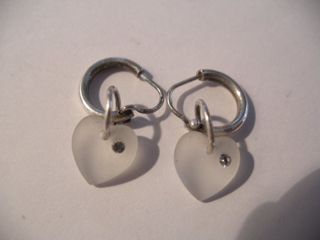 Een paar Zilveren Oorbellen met Maansteen en Zirkonia, Sieraden, Tassen en Uiterlijk, Antieke sieraden, Verzenden, Zilver, Oorbellen