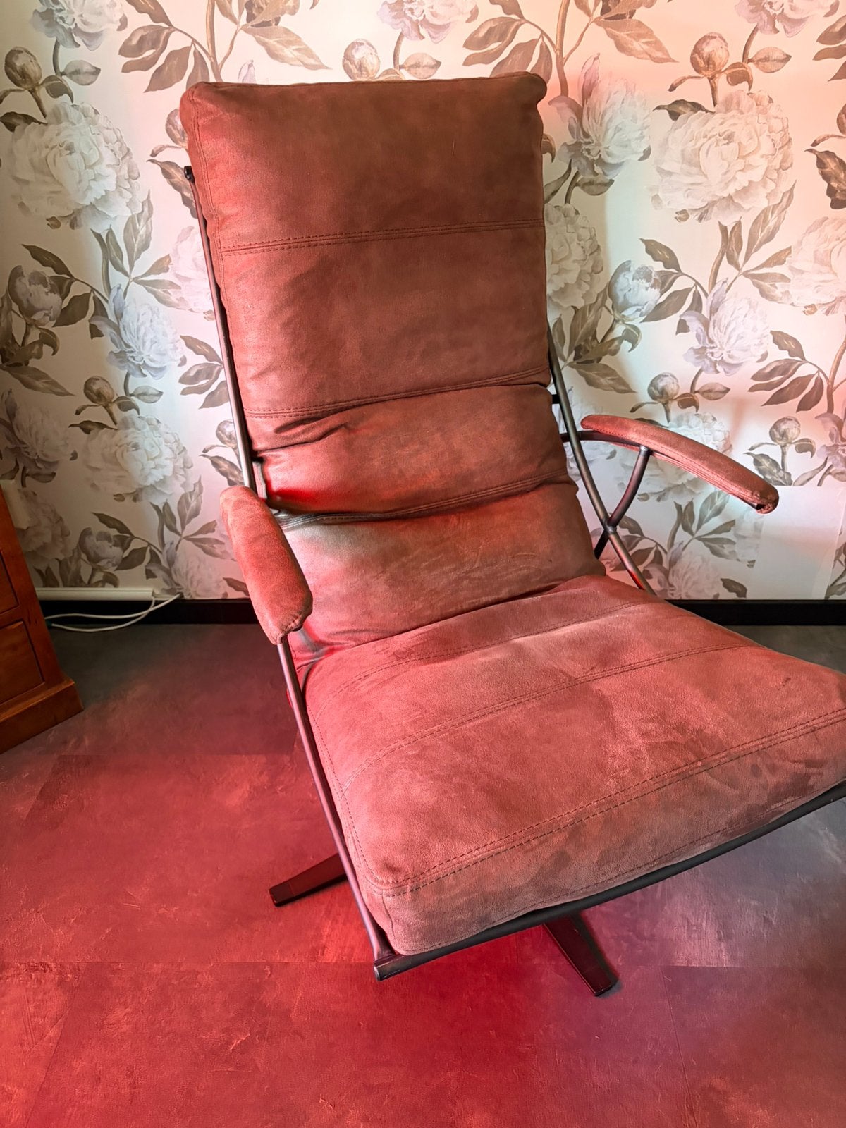 Relax fauteuil leer, Ophalen, Zo goed als nieuw, 50 tot 75 cm, Leer