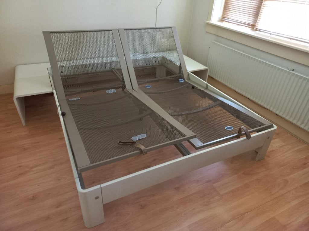 Auping Auronde 2-persoons bed 160x200, Ophalen, Gebruikt, Wit, Tweepersoons