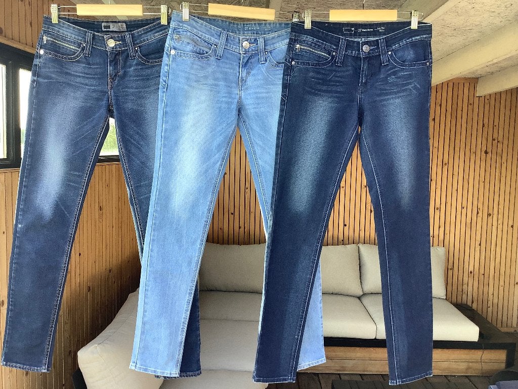 3 Levi’s demi curve, low rise shaping skinny jeans W27/L32, Blauw, Ophalen of Verzenden, Zo goed als nieuw, W27 (confectie 34) of kleiner