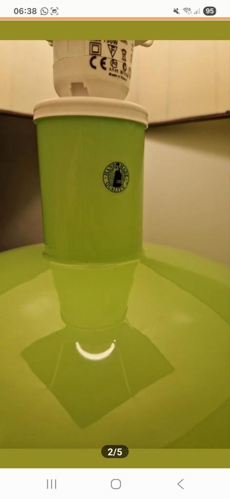 Ikea vintage bol lampenvoet gif groen, Ophalen