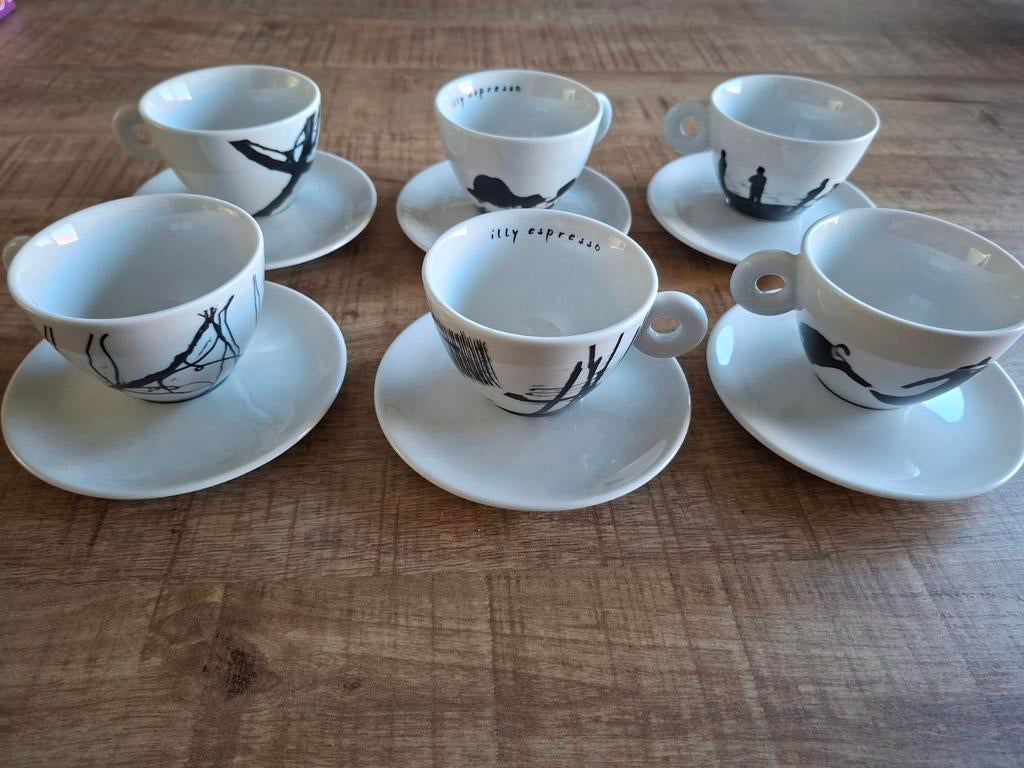 Illy espresso 6x art collection 1997 mario giacomelli set, Ophalen