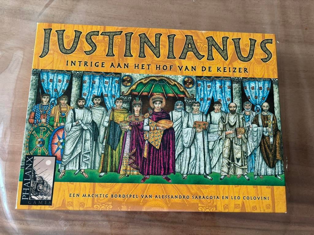 Justinianus Bordspel, Hobby en Vrije tijd, Gezelschapsspellen | Bordspellen, Ophalen of Verzenden, Zo goed als nieuw