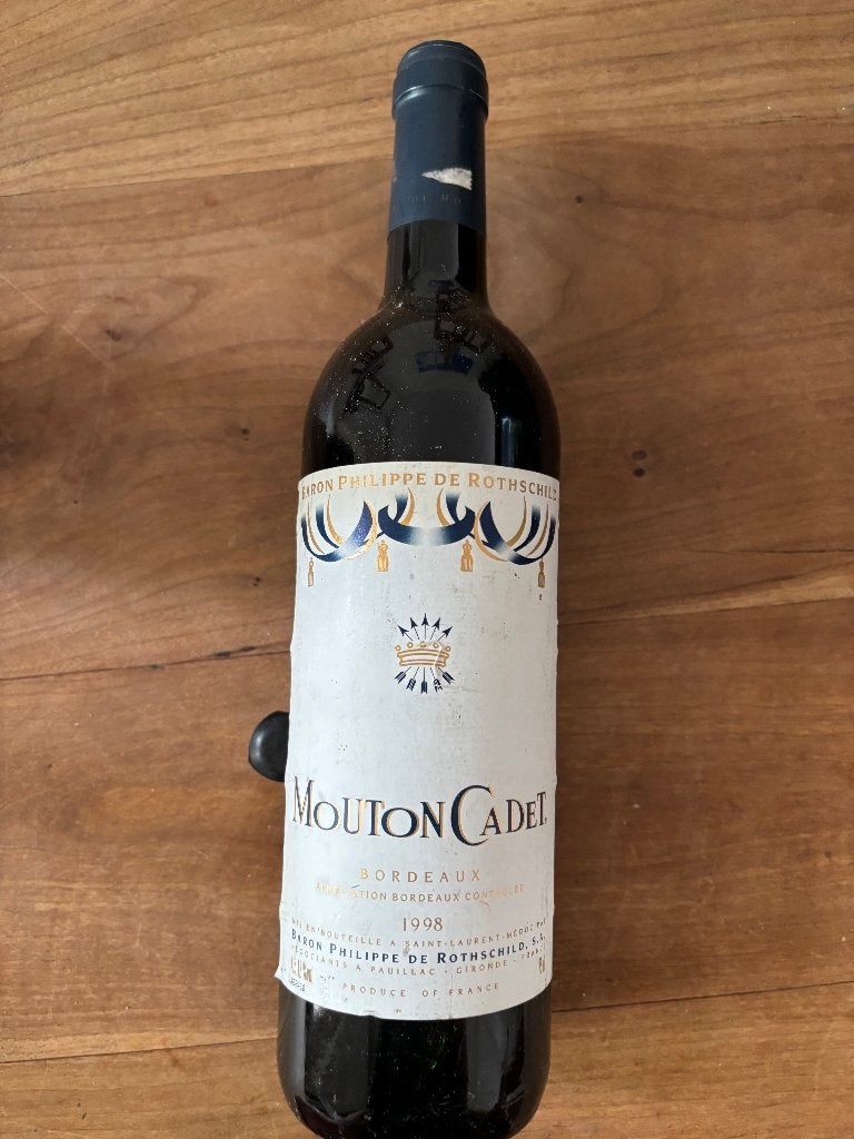 Mouton Cadet, 1998. Rothschild, Ophalen, Frankrijk, Nieuw, Rode wijn