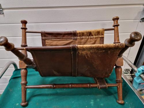 lectuurbak leer vintage, Huis en Inrichting, Woonaccessoires | Krantenbakken en Lectuurbakken, Ophalen of Verzenden, 'T Olde Gre-j