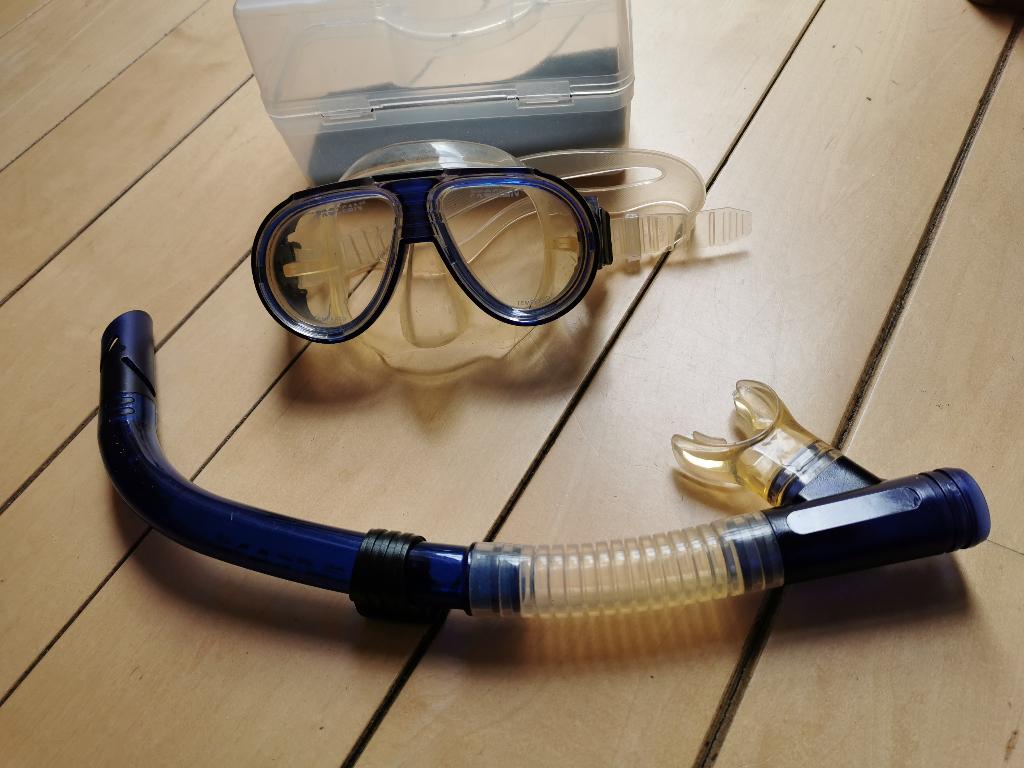 snorkelset, Ophalen, Gebruikt, Snorkelset