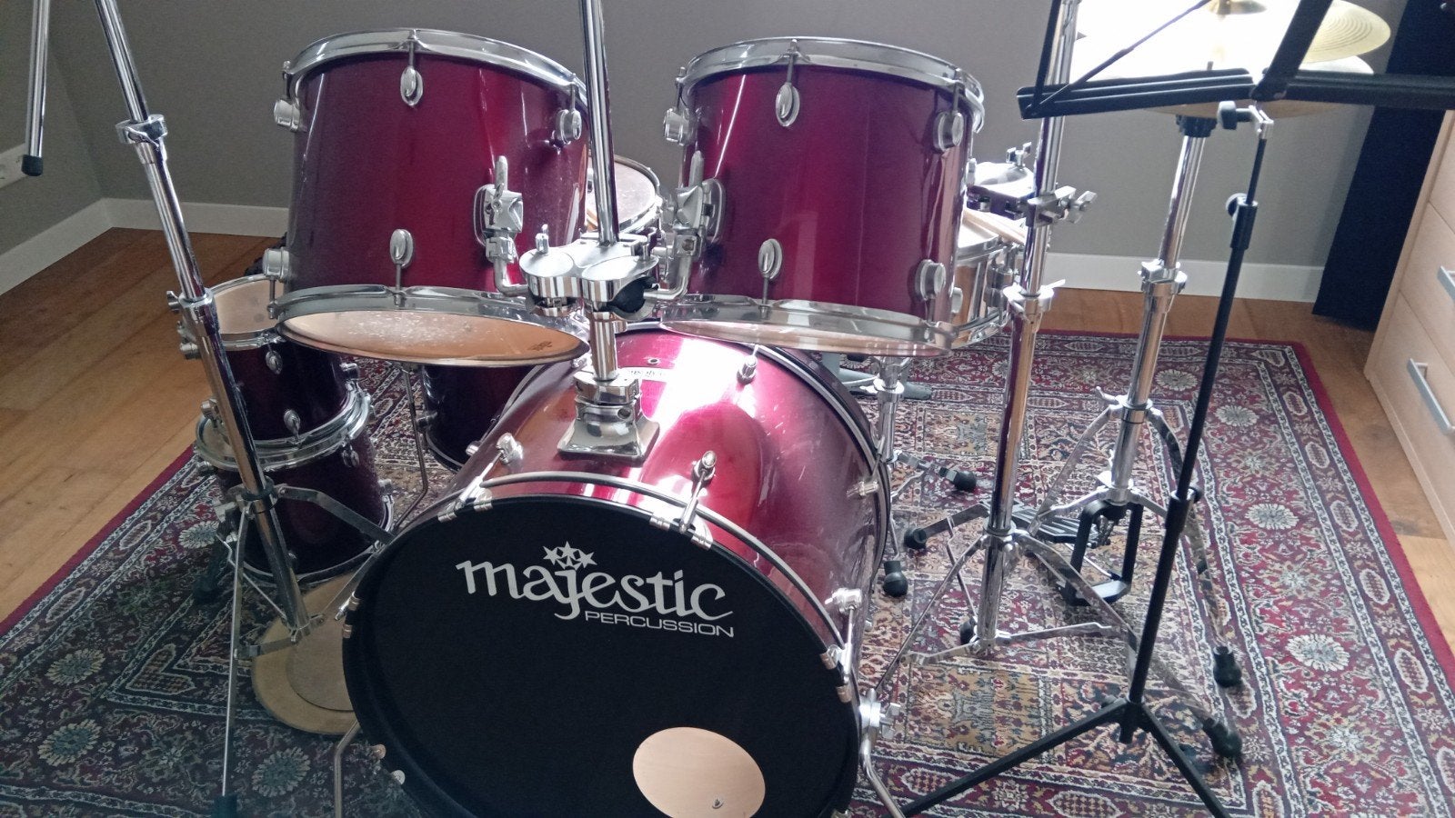 Majestic Percussion drumstel - Goede staat, Ophalen, Gebruikt, Overige merken
