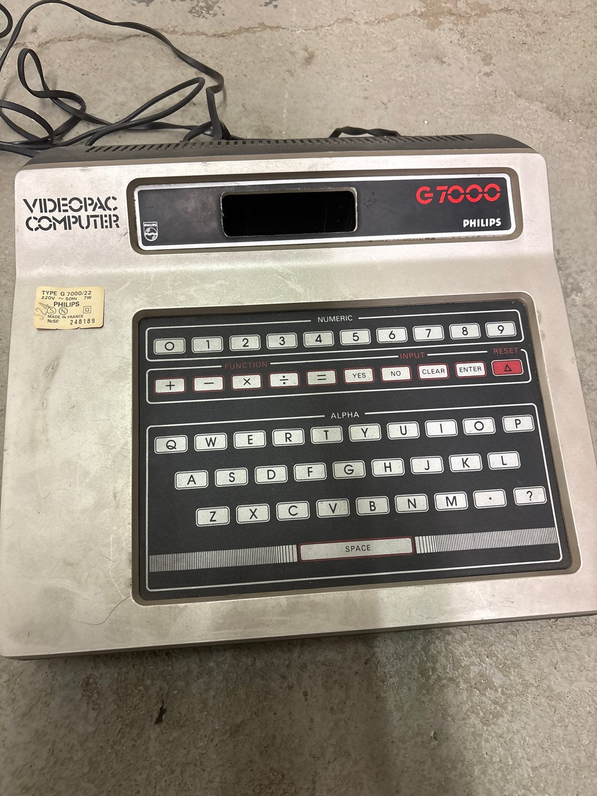 Philips G7000 Videopac Computer met 8 spellen (niet getest), Ophalen, Overige merken, Niet werkend