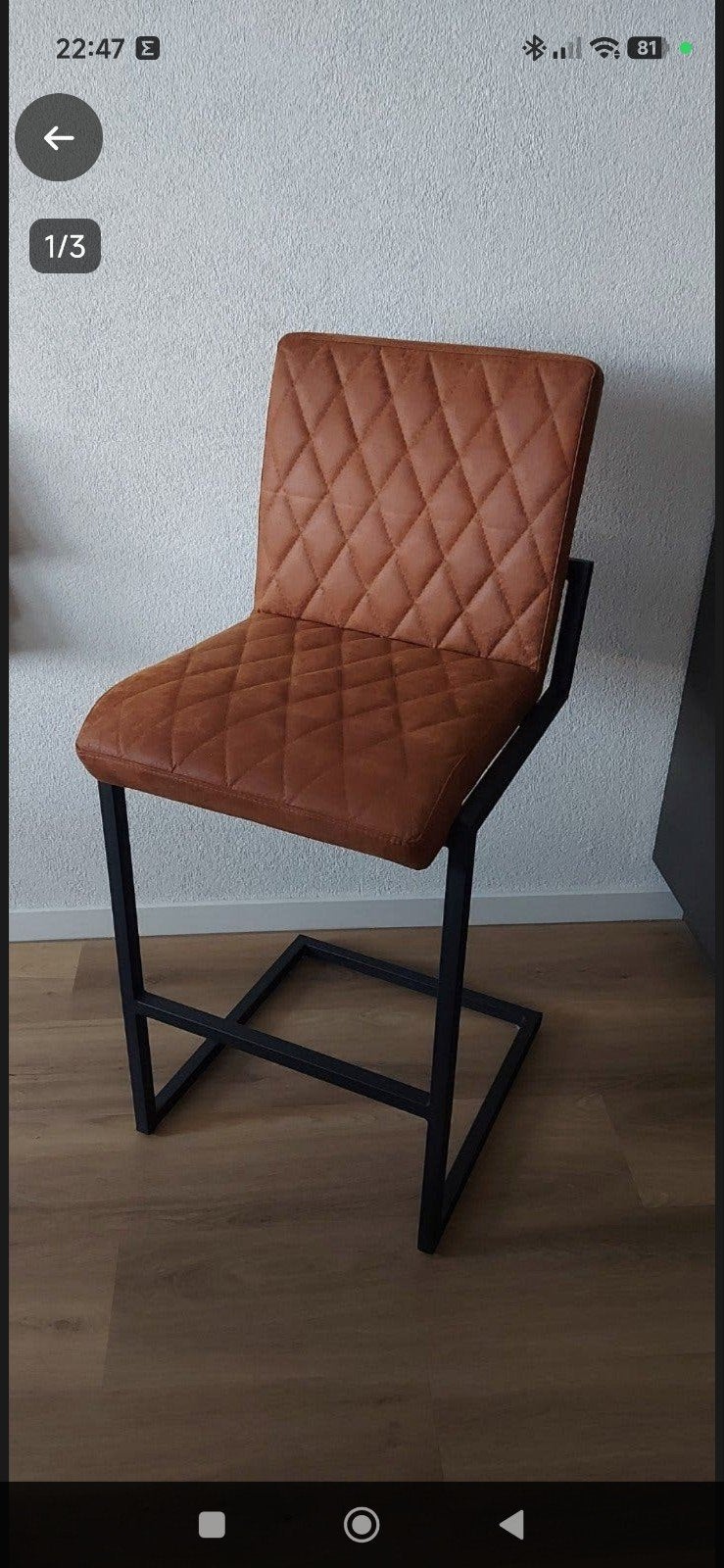 2 Bronx71 barkrukken, Huis en Inrichting, Ophalen, Met voetsteun, 60 tot 90 cm, Zo goed als nieuw