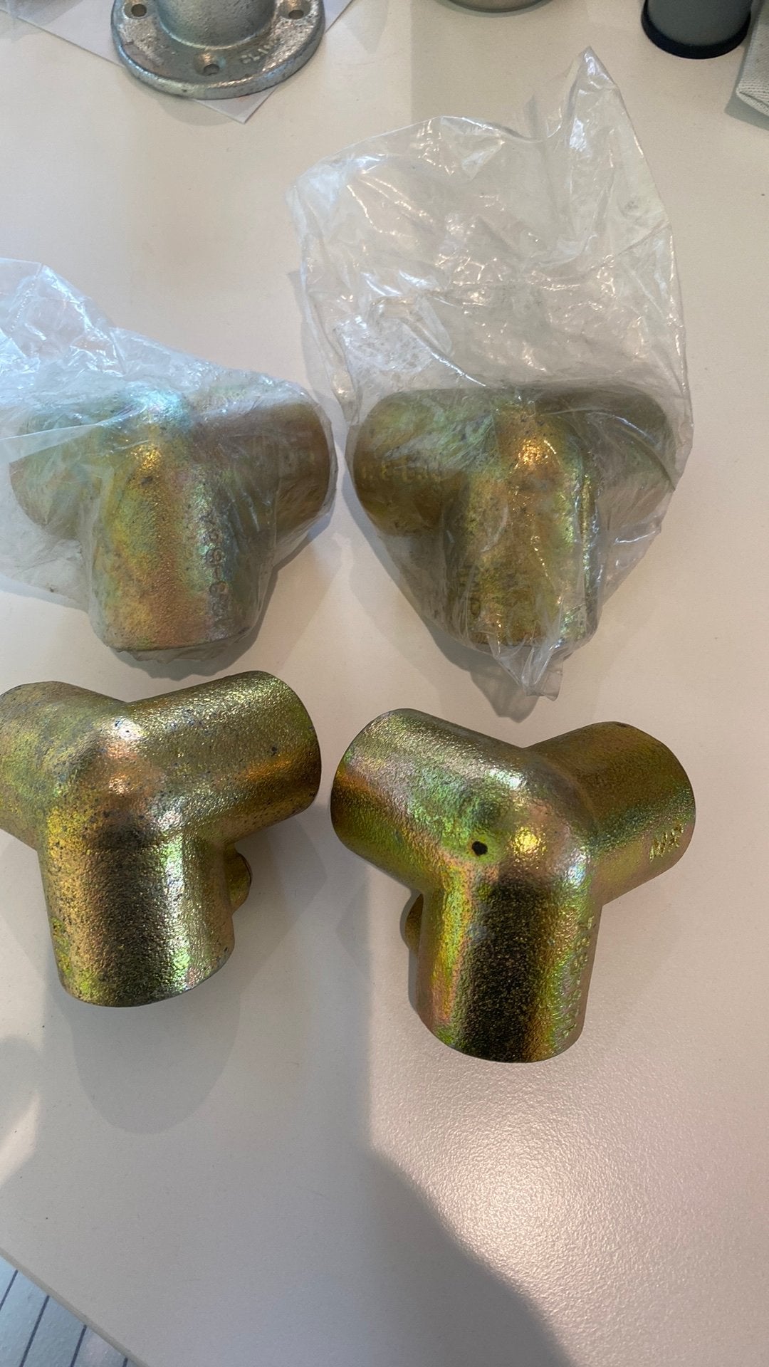Buiskoppelingen drieweg kniestuk Ø 33.7 mm 4 stuks, Ophalen of Verzenden, Nieuw