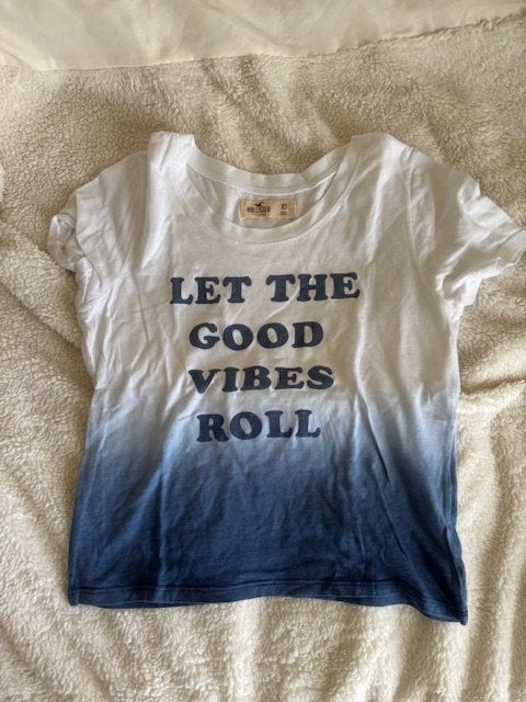 Hollister t-shirt XS, Blauw, Ophalen of Verzenden, Korte mouw, Maat 34 (XS) of kleiner