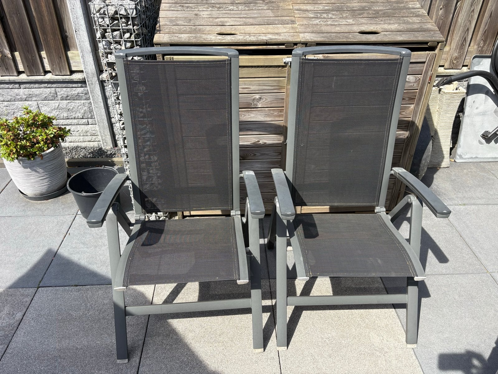 2 Royal Garden standenstoelen - verstelbare tuinstoelen, Tuin en Terras, Tuinstoelen, Ophalen, Gebruikt, Metaal, Verstelbaar
