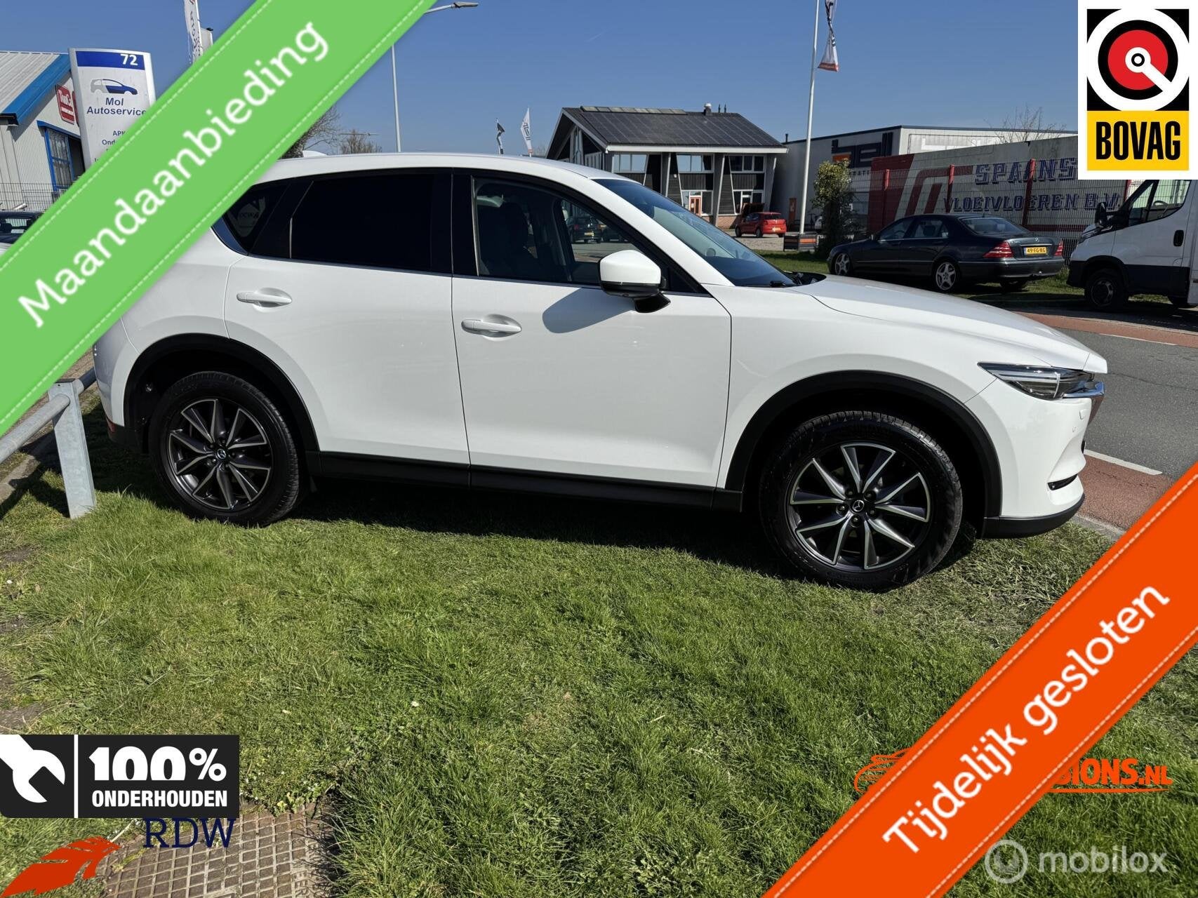 Mazda CX-5 2.0 SkyActiv-G 165pk 19'' LMV/TREKHAAK/360 CAMERA, Voorwielaandrijving, 1998 cc, Stof, Zwart