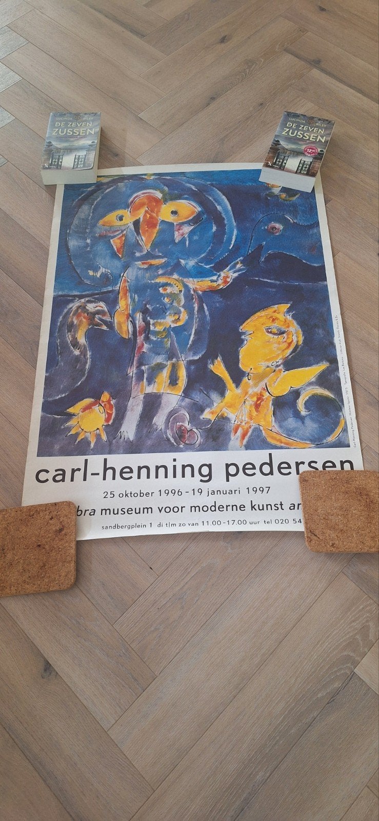 Carl-Henning Pedersen tentoonstellingsposter, Ophalen of Verzenden