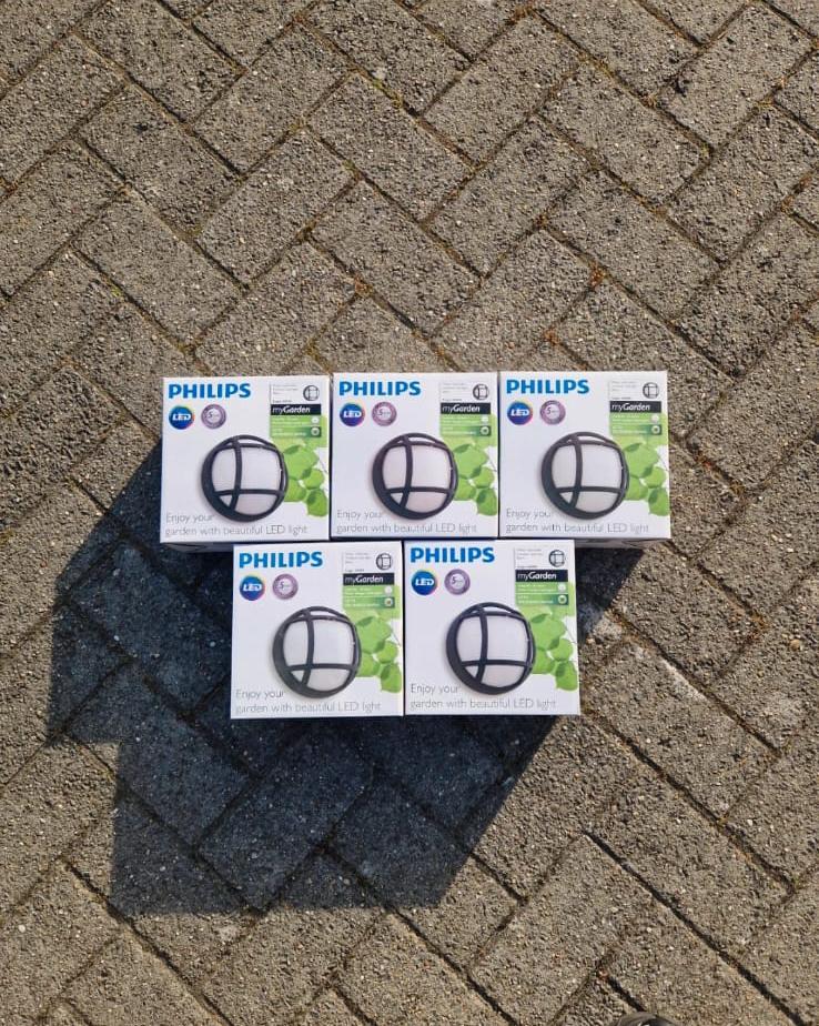Philips Tuinverlichting / wandverlichting 5x NIEUW, Overige materialen, Minder dan 50 watt, Wandlamp, Nieuw