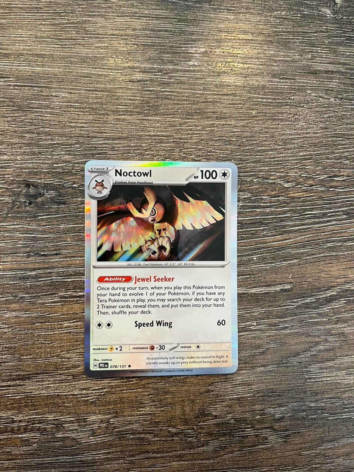 Noctowl PRE 078/131 holo, Ophalen of Verzenden, Zo goed als nieuw