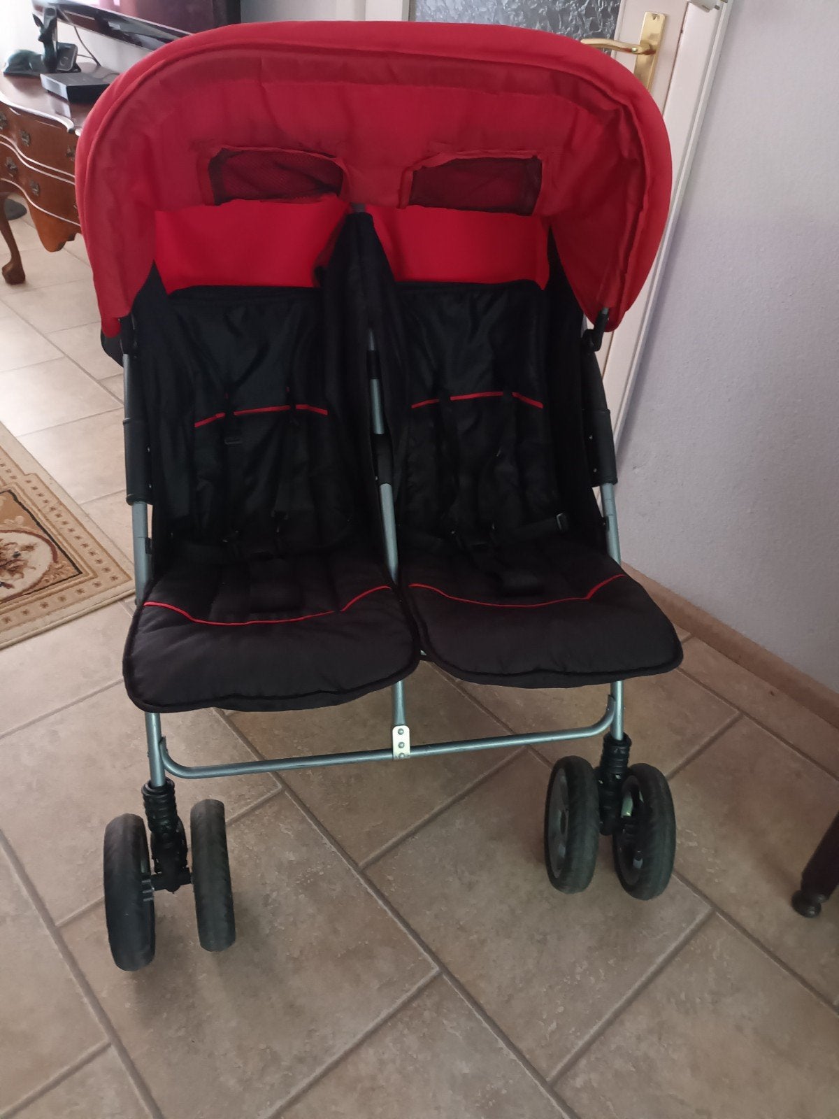 duo wandelwagen, Kinderen en Baby's, Tweelingen en Meerlingen, Ophalen, Zo goed als nieuw, Kinderwagen of Buggy