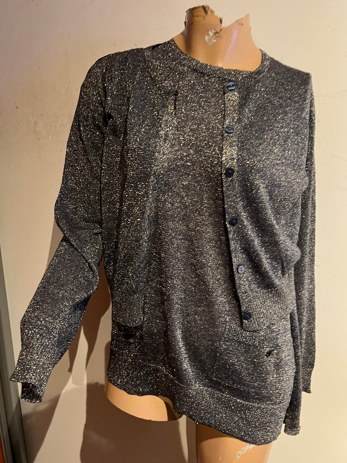 RIVER WOODS Twinset L Zilver Zwart 2- 2-delig, Maat 38/40 (M), F, River Woods, Ophalen of Verzenden