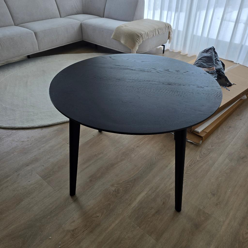 eettafel, Huis en Inrichting, Tafels | Eettafels, Ophalen, 100 tot 150 cm, Rond, Zo goed als nieuw
