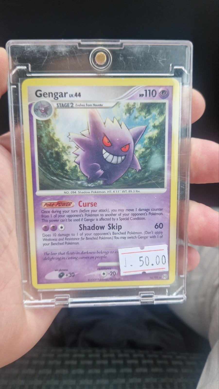 Gengar Lv.44 Pokémon Kaart 16/99, Ophalen of Verzenden, Gebruikt, Losse kaart