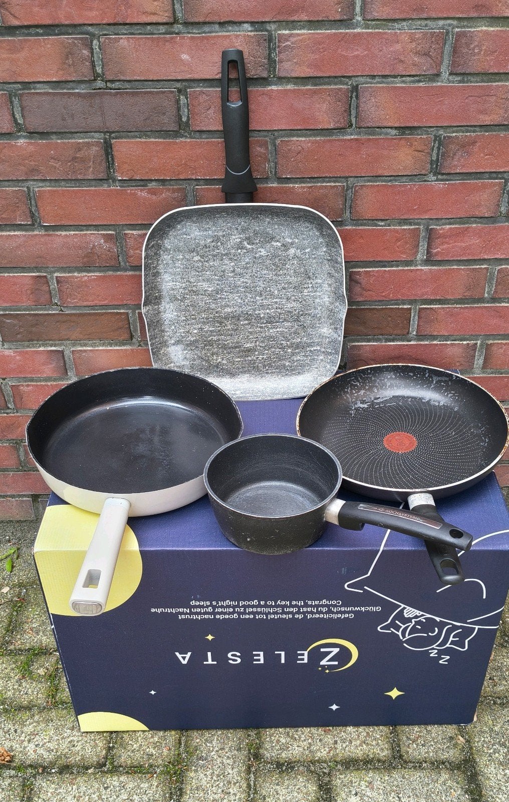 Koekenpannen/grillpan, Ophalen, Gebruikt, Rvs