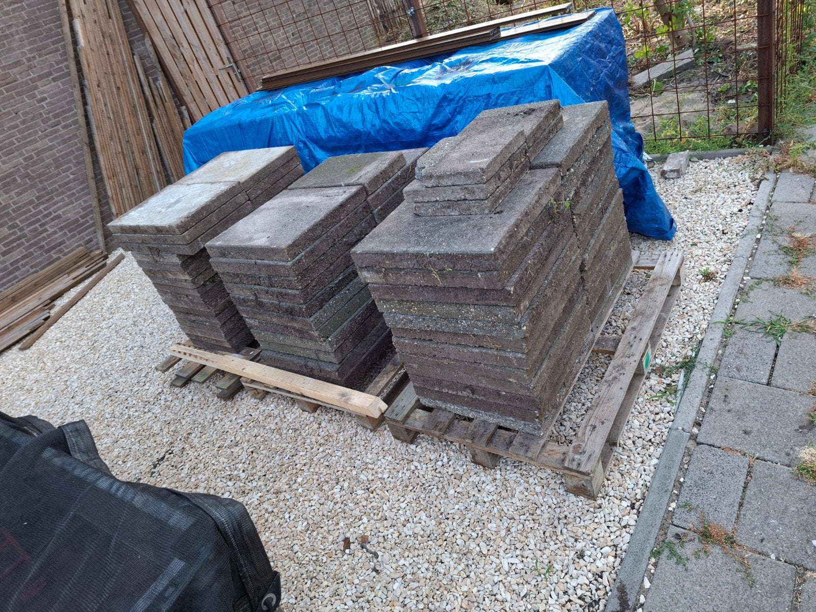 Beton tegels 50x50, 40x40 en 40x60, Tuin en Terras, Ophalen, Gebruikt, Overige materialen, 10 m² of meer