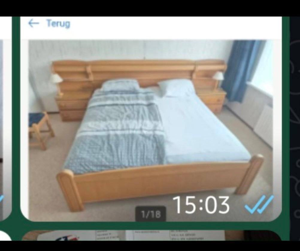 2 persoonsbed, Huis en Inrichting, Slaapkamer | Bedden, Ophalen, Gebruikt, Tweepersoons, 180 cm