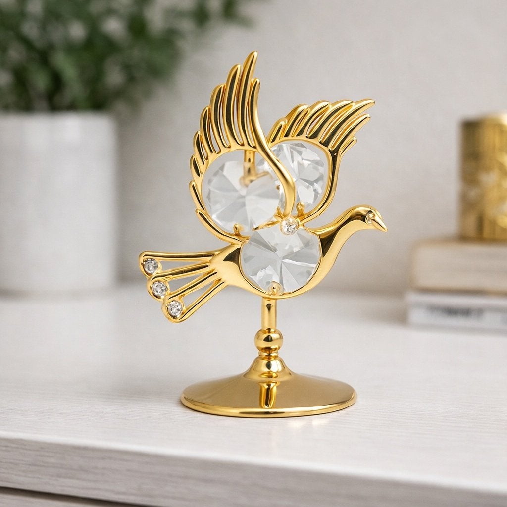 24K Vergulde Vogels & Uilen met Kristal, Mvm detailhandel, Overige materialen, Verzenden, Pjmink@casema.nl