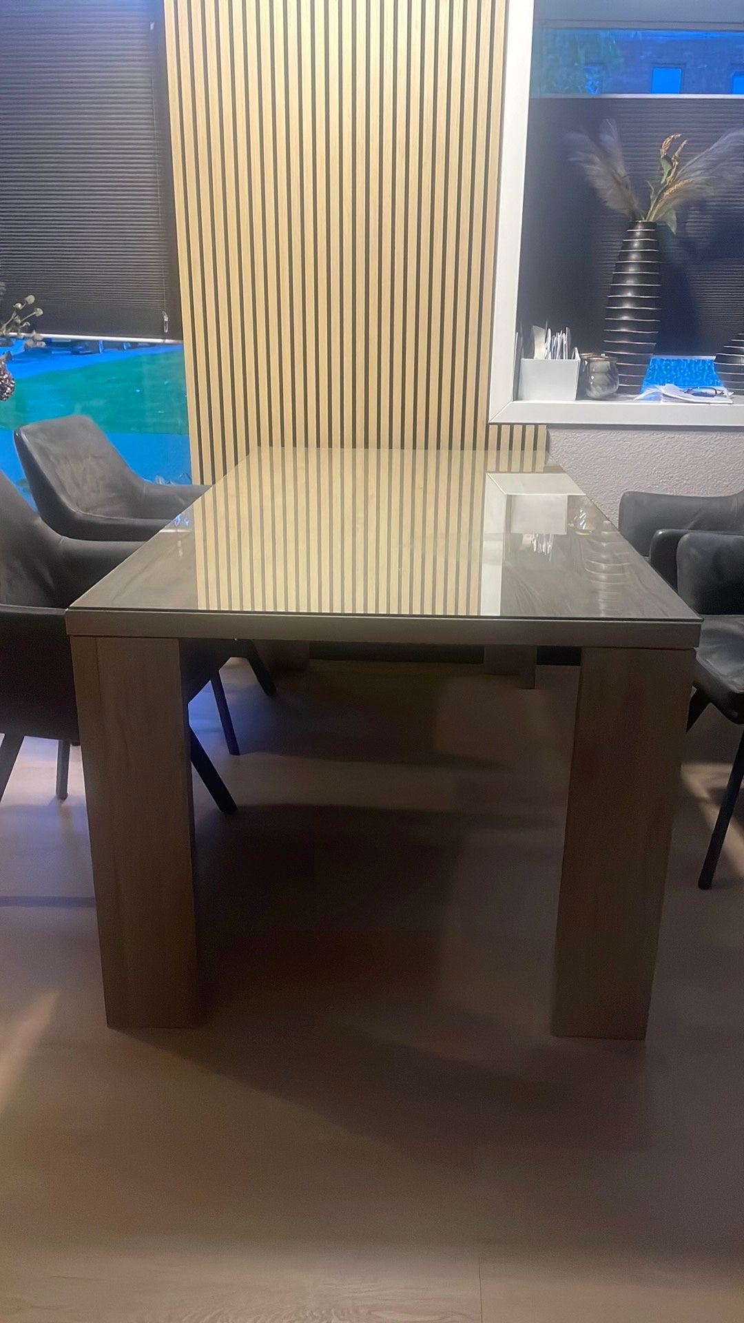 Eettafel met glas  saloon tafel met glas en tv meubel, Ophalen of Verzenden