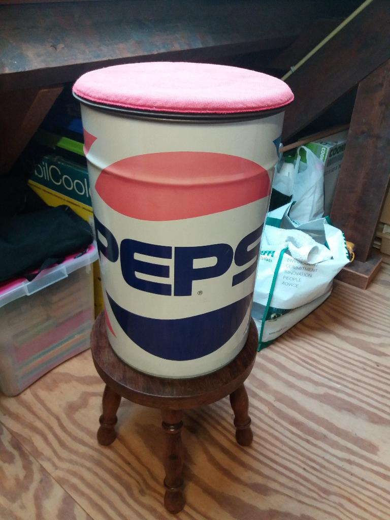 groot blik van PEPSI COLA, Ophalen, Gebruikt, Gebruiksvoorwerp