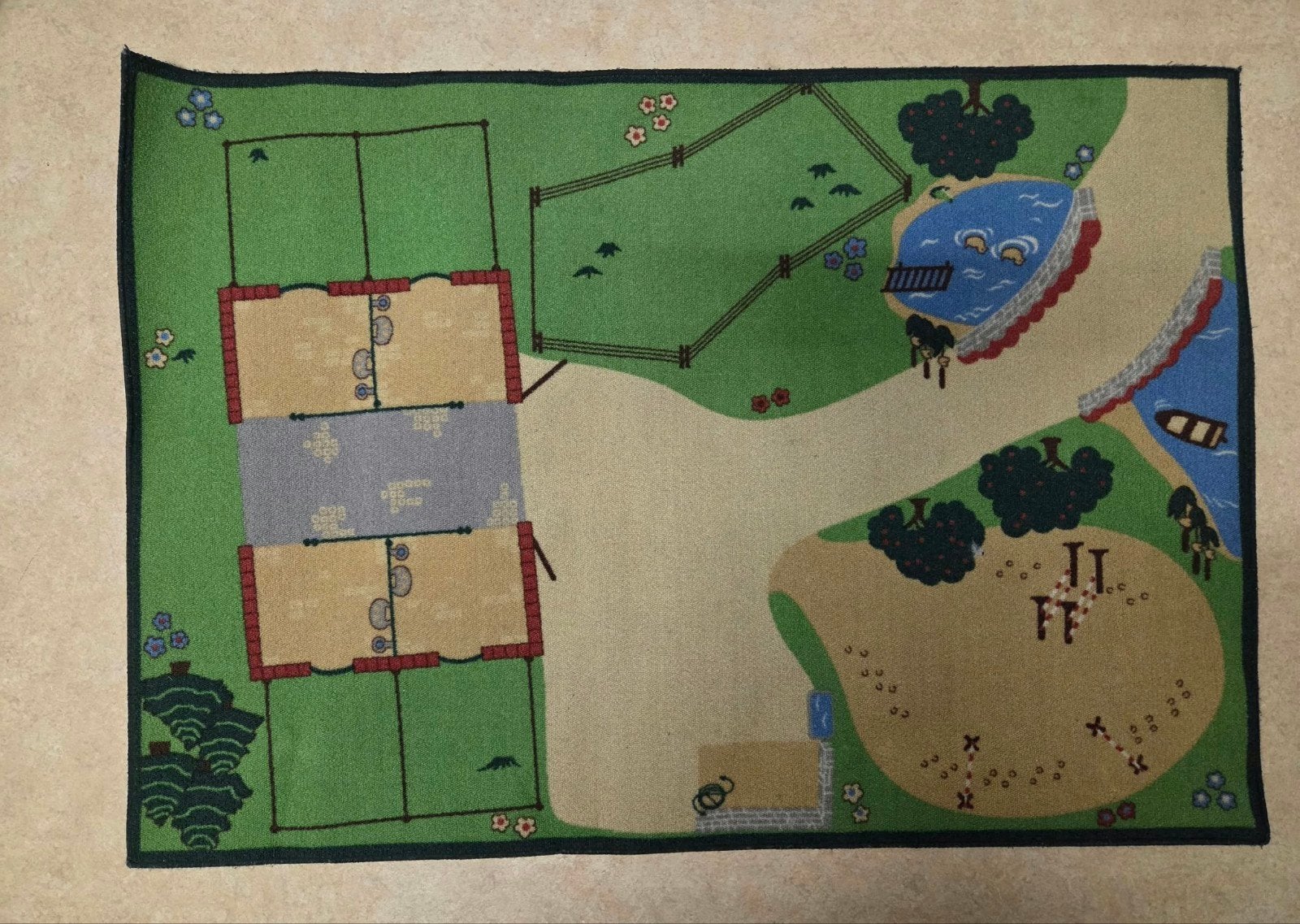 Schleich Vloer Speelkleed - Boerderij Thema 132x93 cm, Ophalen, Gebruikt