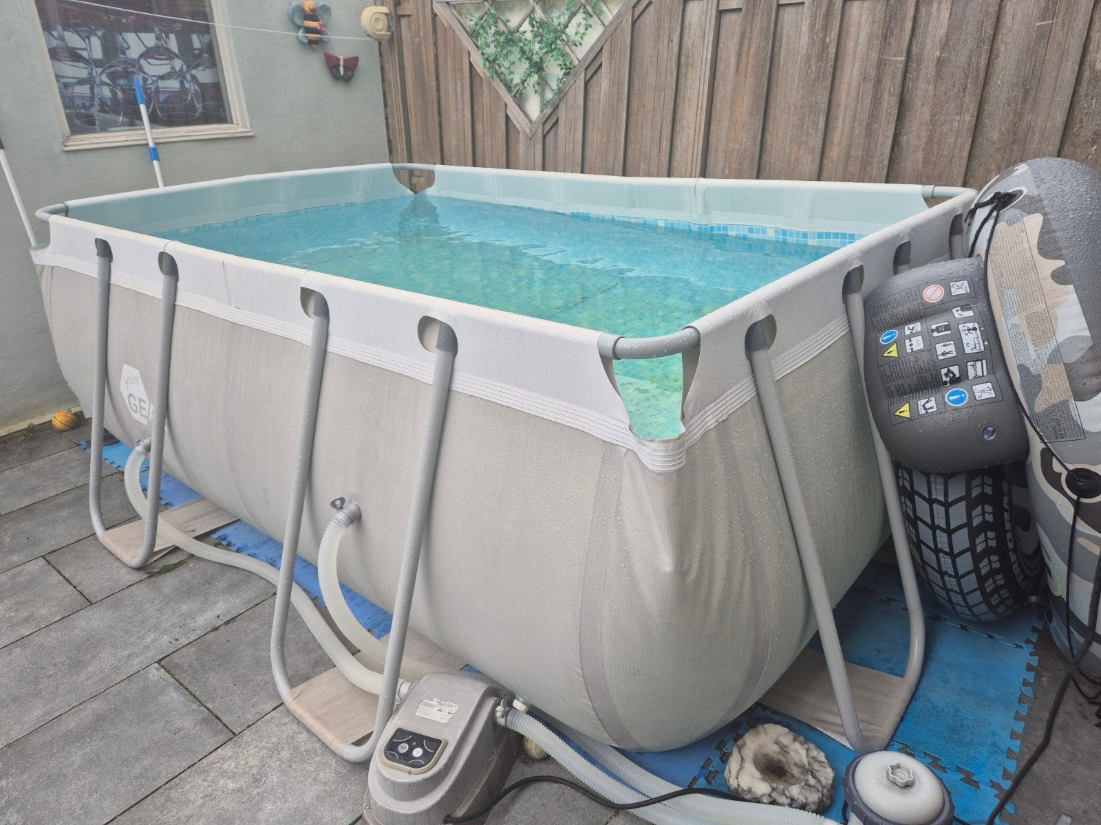 Zwembad - 287x201x100 cm - Ideaal voor de zomer!, Tuin en Terras, Ophalen, Gebruikt, 80 tot 120 cm, Minder dan 200 cm